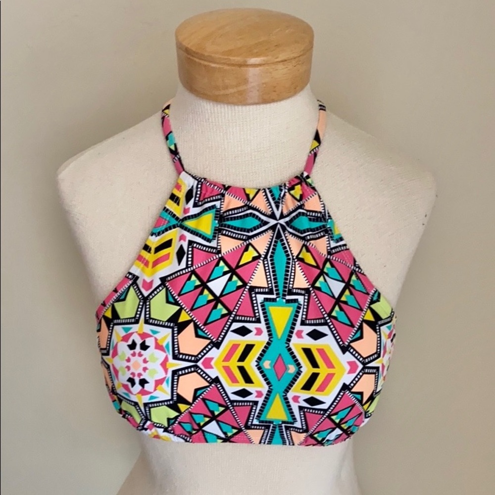 All For Color Printed Bikini Top